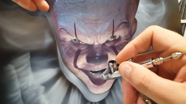 Airbrushing a Custom Clown Part 3