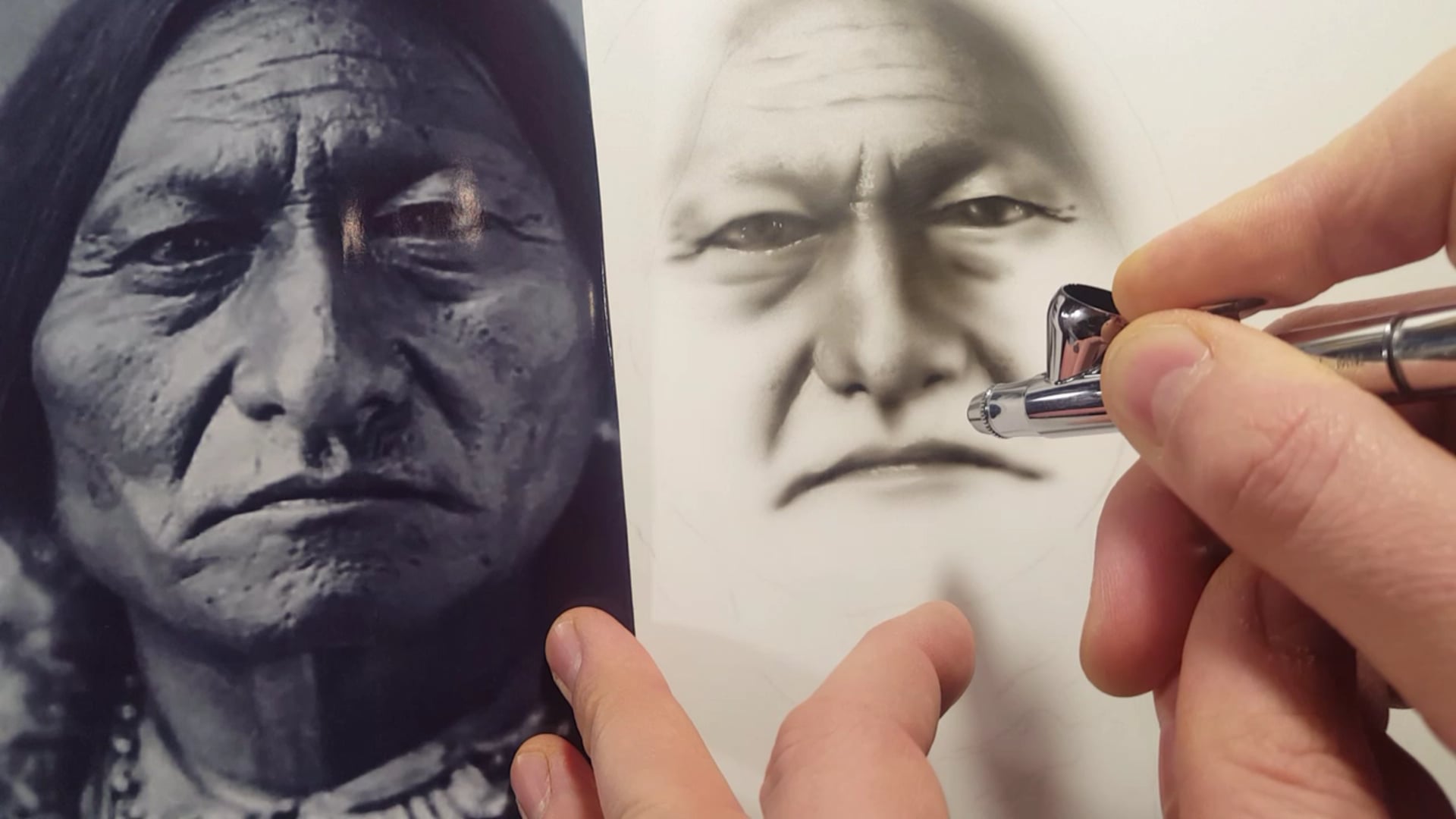Airbrushing A Native American (Part 2)