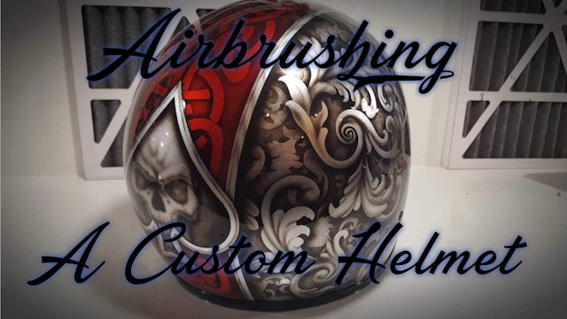Airbrushing A Custom Helmet