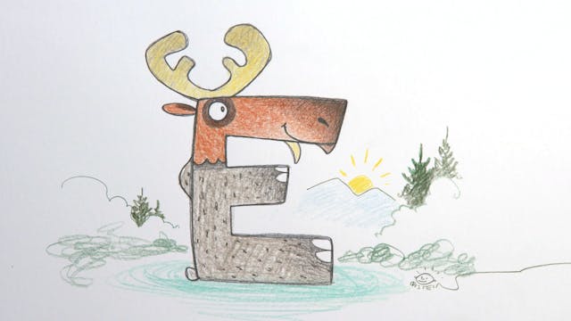Learn To Draw ABC - E is for Elk