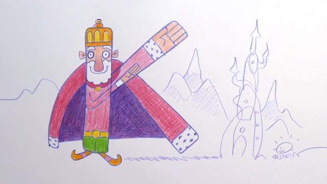 Learn To Draw ABC - K is for King! 