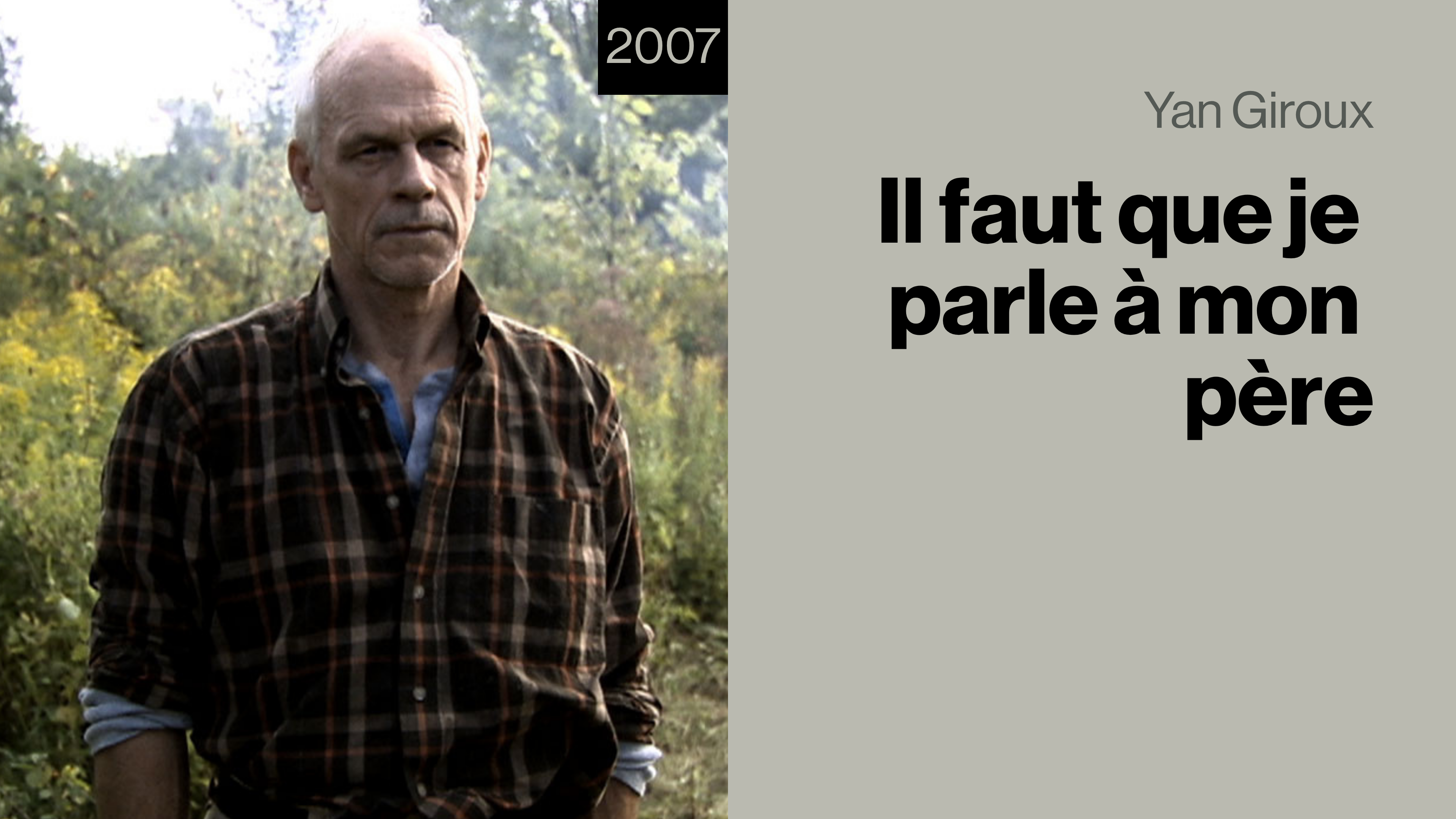 Il faut que je parle à mon père