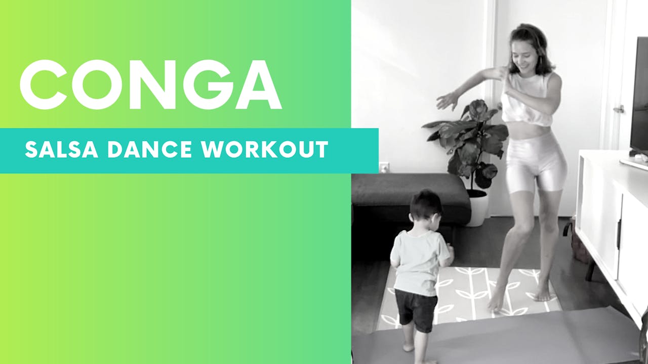 CONGA Salsa dance workout LET GO MOMS