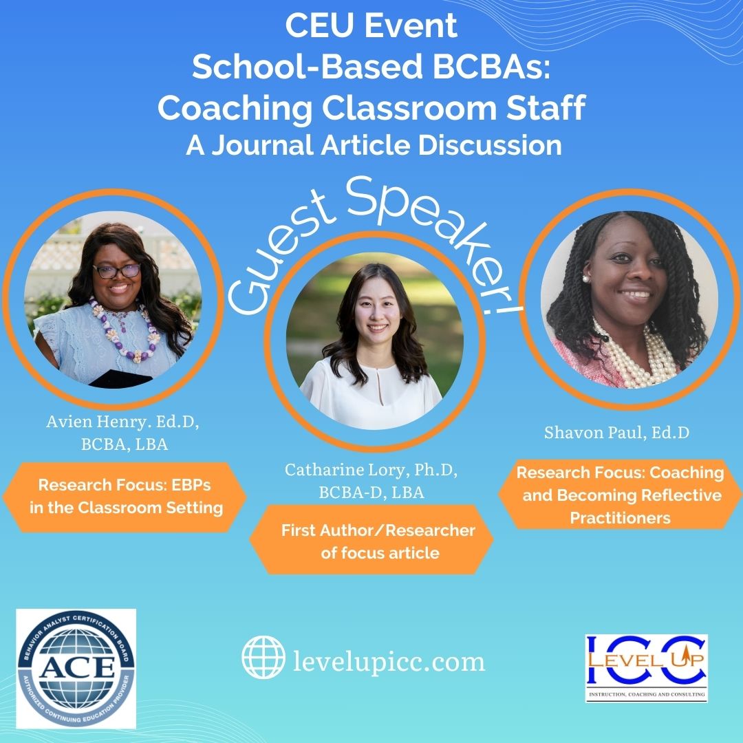 School Based BCBAs: Coaching Classroom Staff 