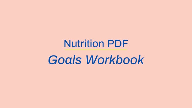 Goals workbook