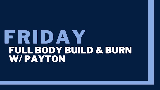 Full Body Build & Burn: Quads, abs, chest, upper back (7-22-22)