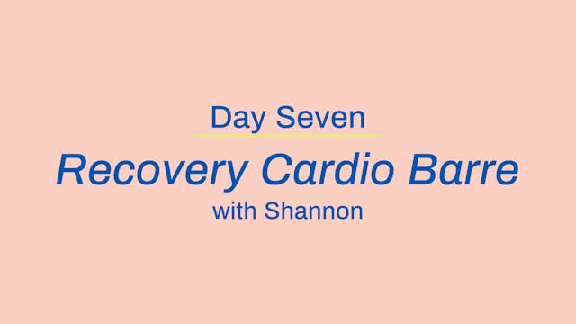 Recovery Cardio Barre