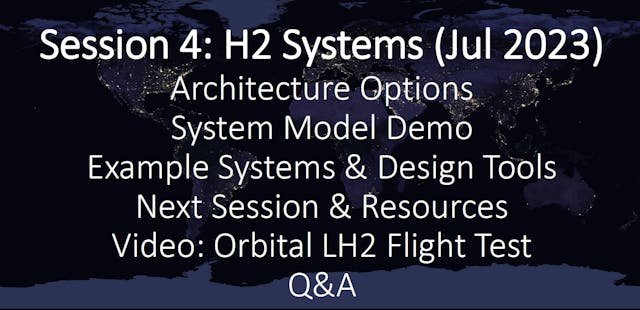 Session 4: Hydrogen Systems Architecture