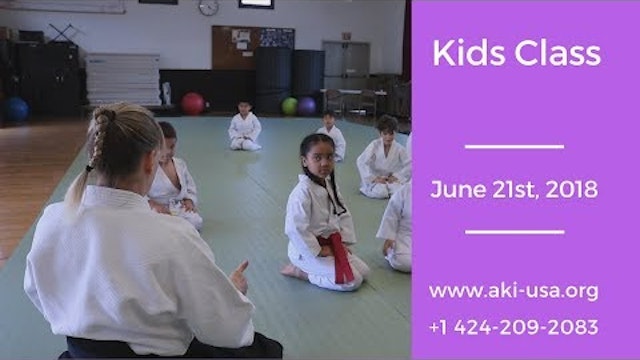 Aikido Kenkyukai Kids Class June 21st, 2018
