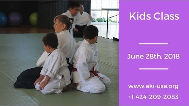 Aikido Kenkyukai Kids Class June 28th, 2018