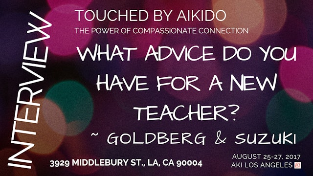 Advice for New Teachers ~ Goldberg & Suzuki