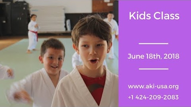 Aikido Kenkyukai Kids Class June 18th, 2018