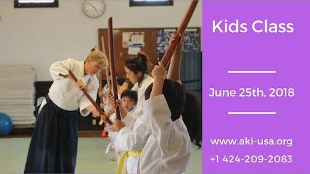 Aikido Kenkyukai Kids Class June 25th, 2018