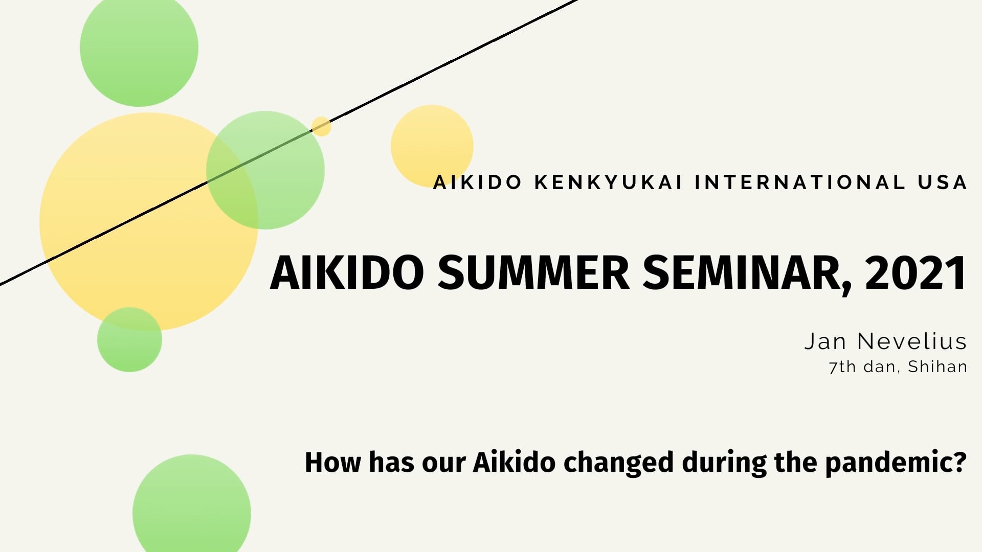 Aikido Summer Seminar 2021 - Jan Nevelius Shihan