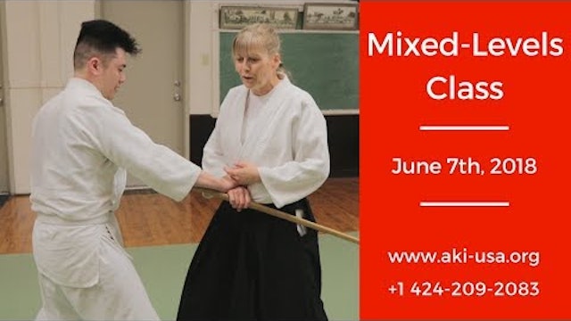 Aikido Kenkyukai Mixed Levels Class June 7th, 2018