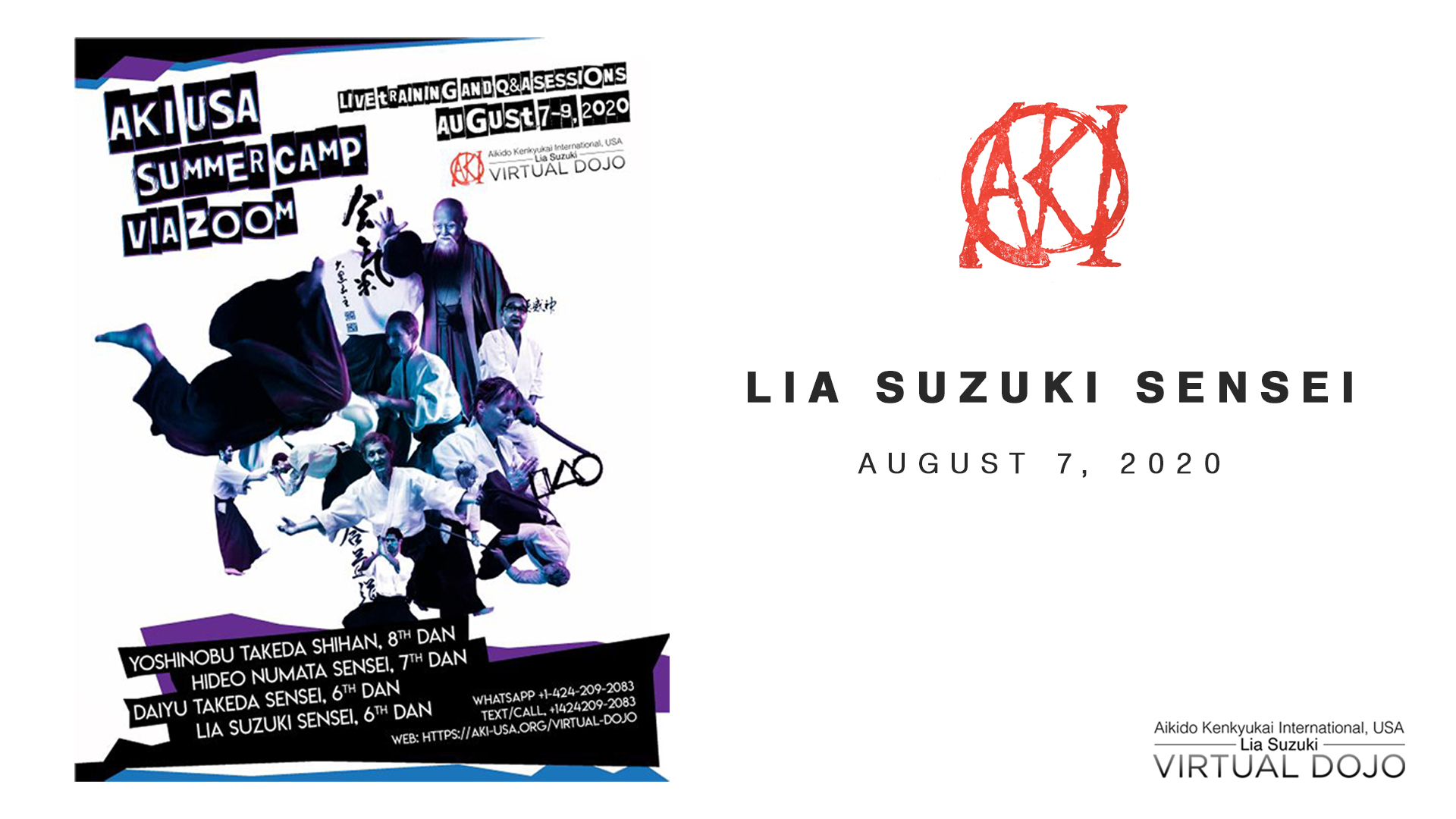 Lia Suzuki Sensei - AKI USA Virtual Summer Camp 2020