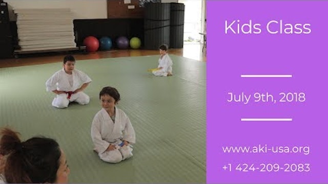 Aikido Kenkyukai Kids Class July 9th, 2018