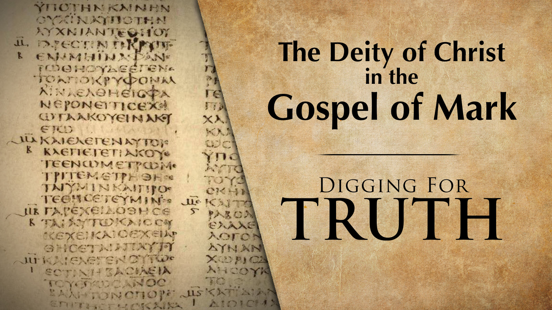 The Deity of Christ in the Gospel of Mark