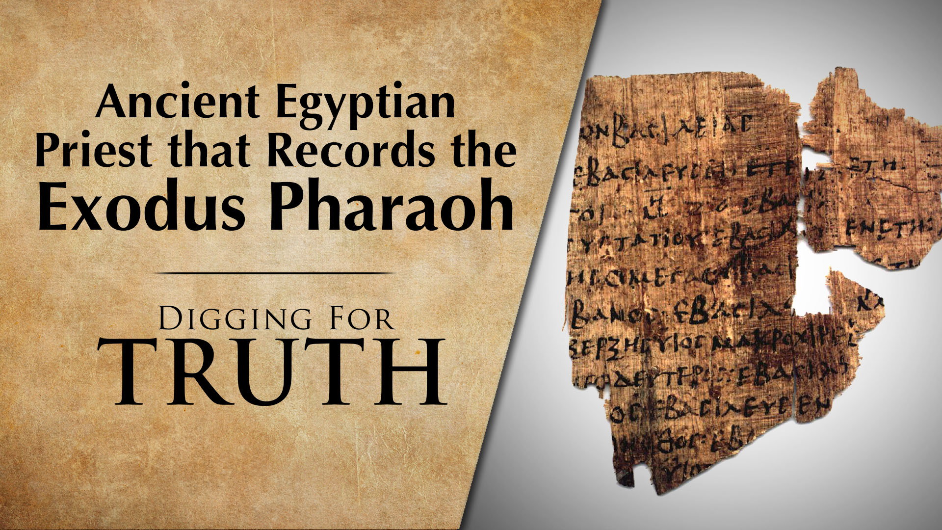 Ancient Egyptian Priest that Records the Exodus Pharaoh