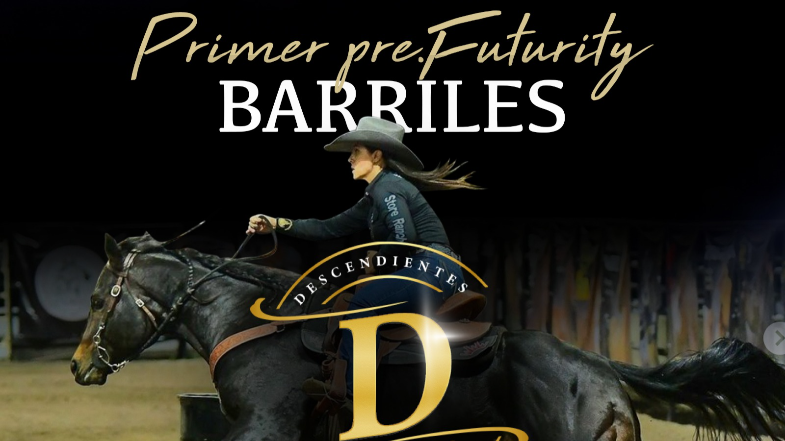 1º PRE FUTURITY de carrera de barriles, DESCENDIENTES 2024