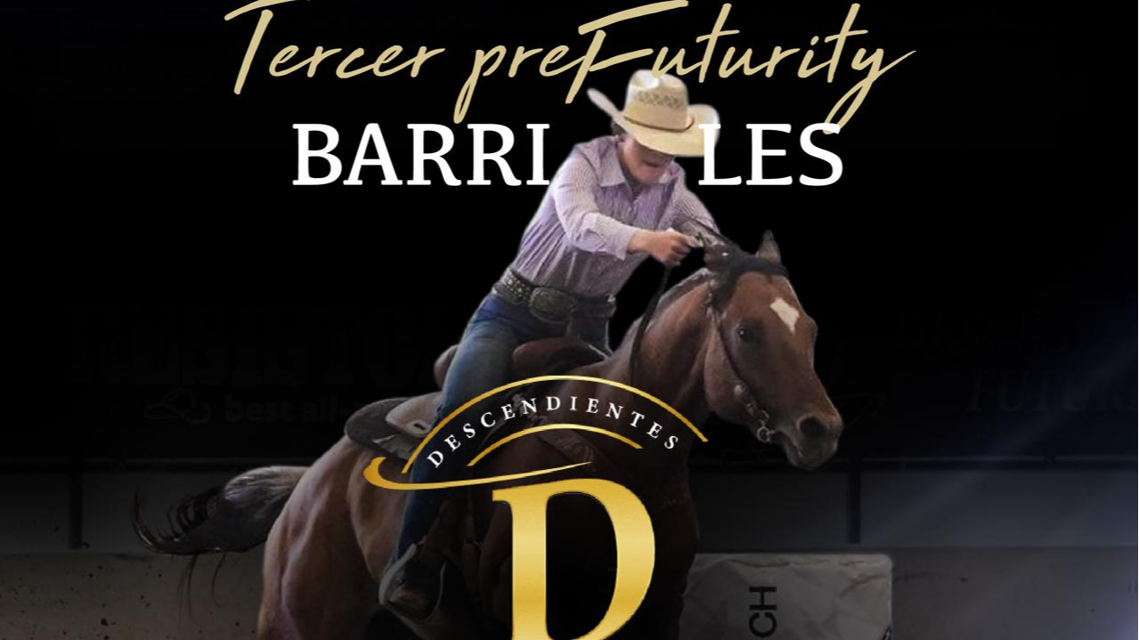 3º PRE FUTURITY de carrera de barriles, DESCENDIENTES 2024