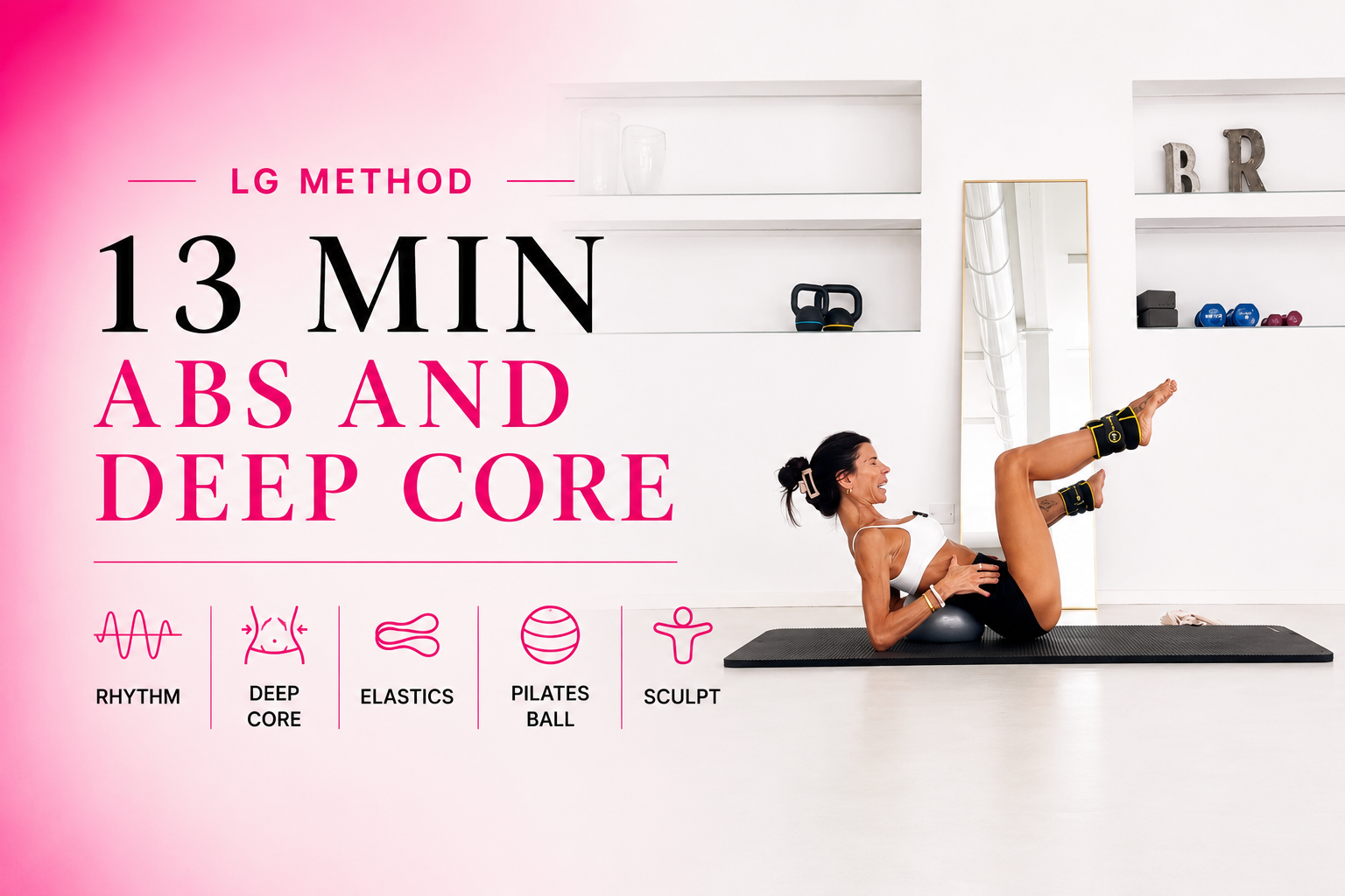 Abs and Core Pilates Ball and Elastic Band