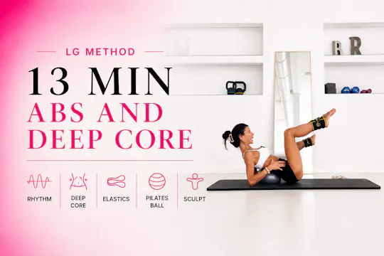 Abs and Core Pilates Ball and Elastic...