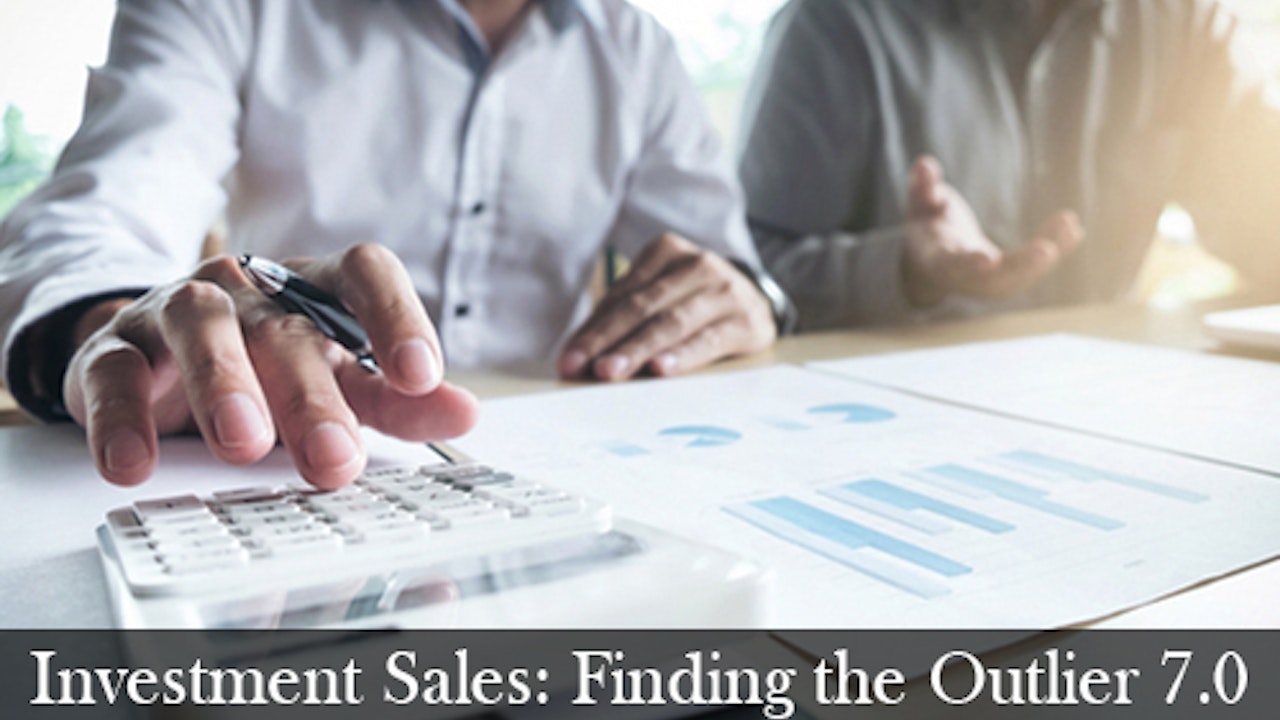 Investment Sales: Finding the Outlier 7.0