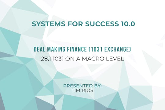 28.1 – 1031 on a Macro Level