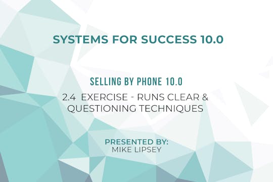 2.4_Exercise-RUNS CLEAR & Questioning...