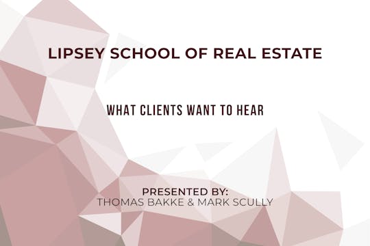 What Clients Want to Hear-LSRE