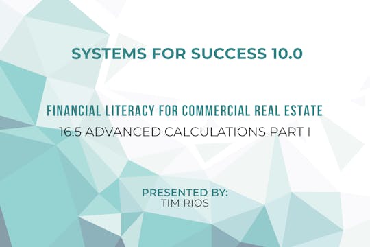 16.5 Advanced Financial Calculations ...