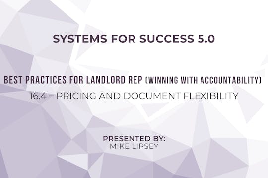 16-4 – Pricing and Document Flexibility