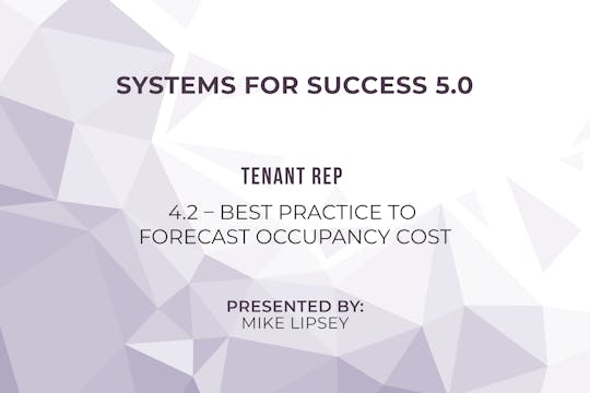 4-2 – Best Practice to Forecast Occup...
