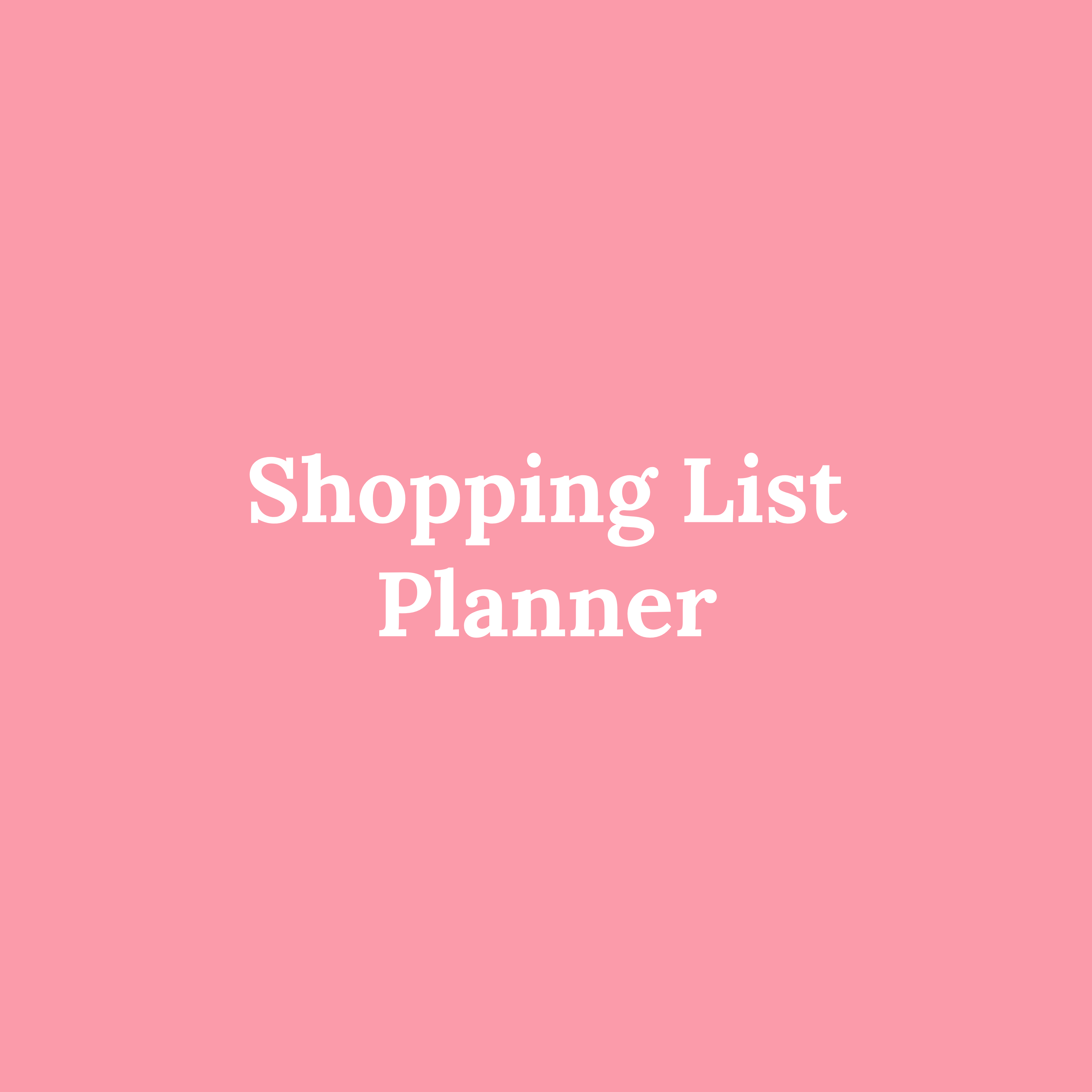 Shopping List Planner