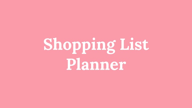 Shopping List Planner