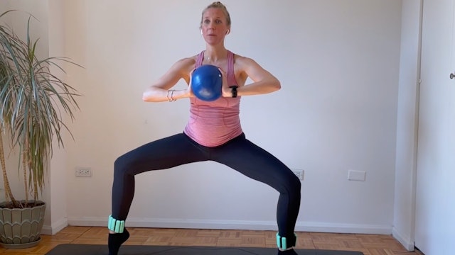 34 Min Full Body - 1 + 3 lb weights and pilates ball/ yoga block (Live 3/11)
