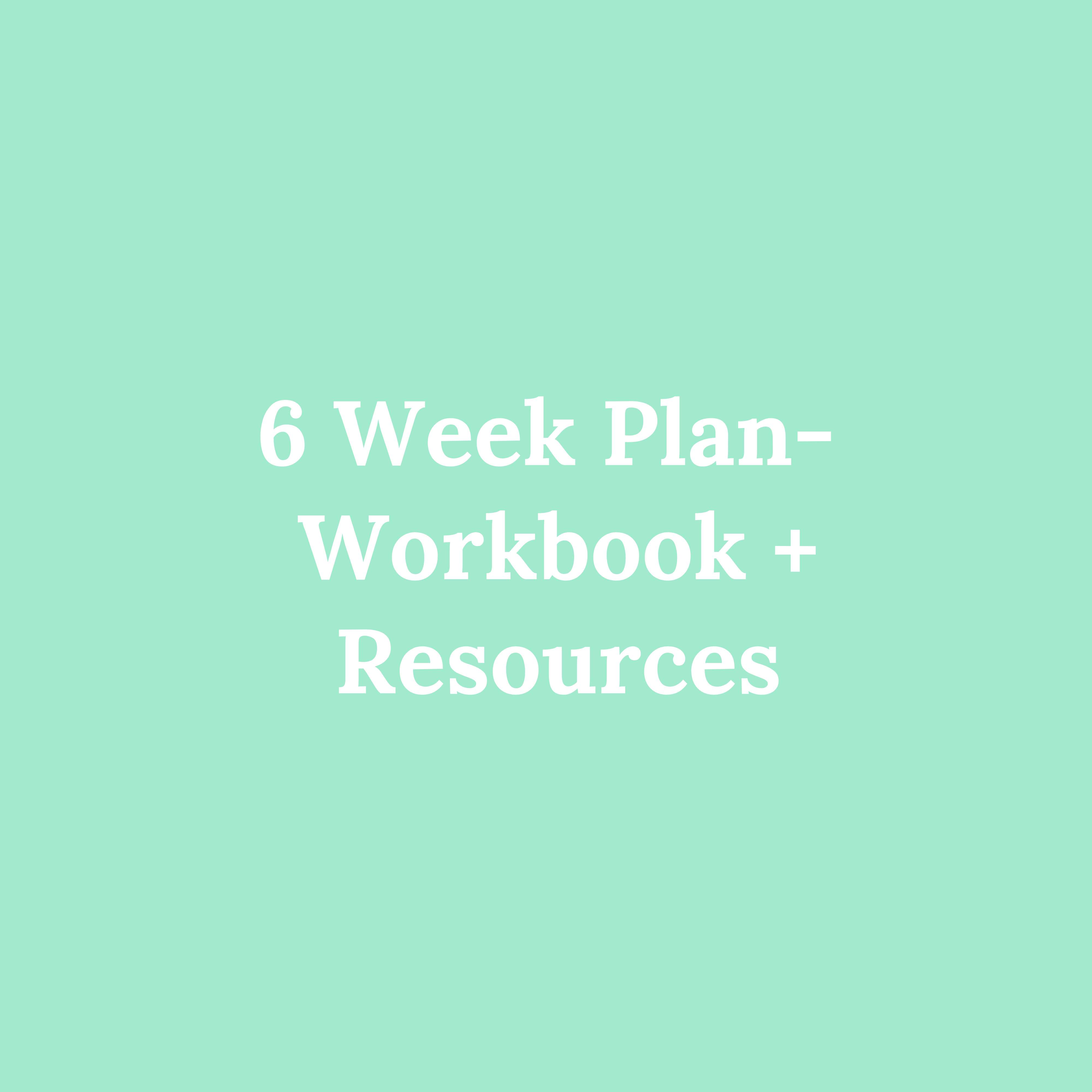 6 Week Plan - Workbook + Resources