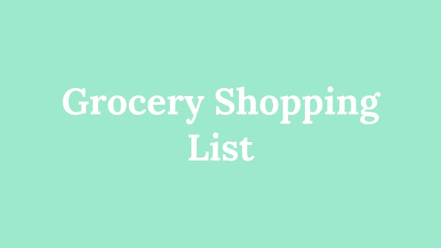 Grocery Shopping List