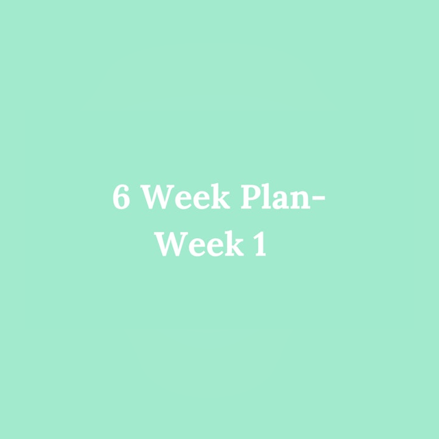 6 Week Plan - Week 1: Grocery Shopping + Meal Prep