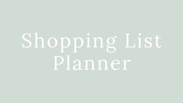 Shopping List Planner