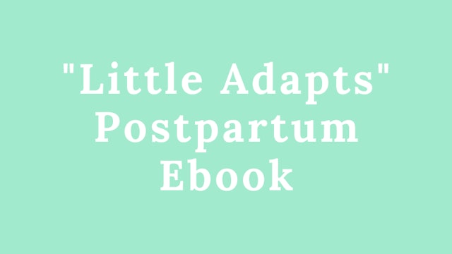 "Little Adapts" Postpartum Ebook