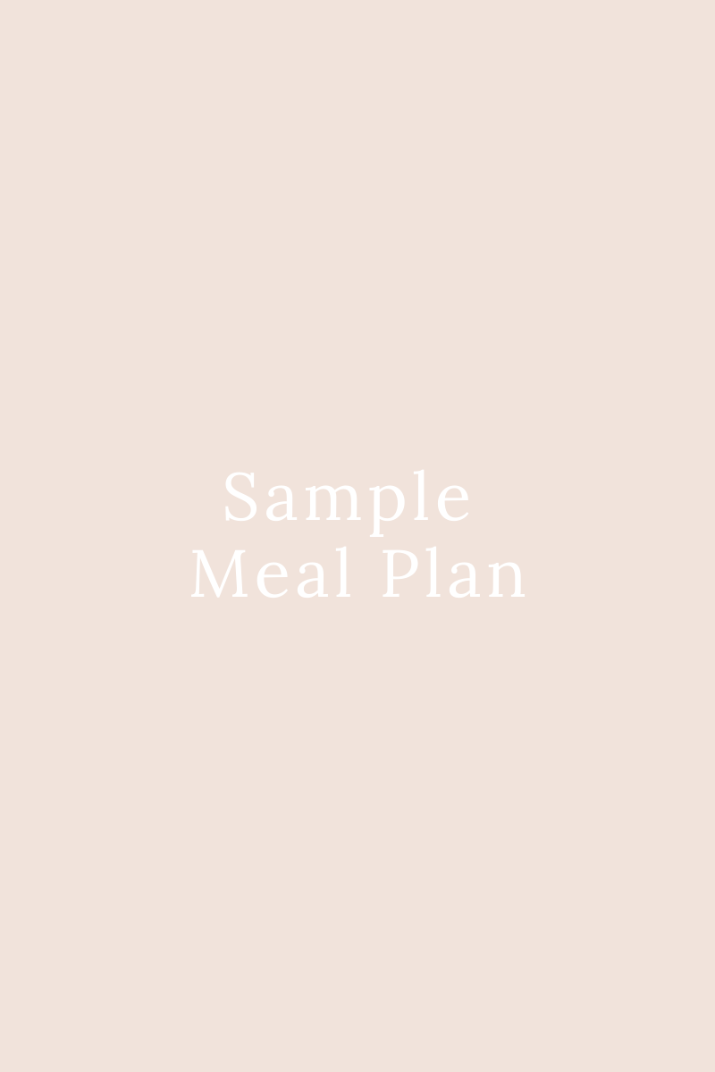 Sample Meal Plan