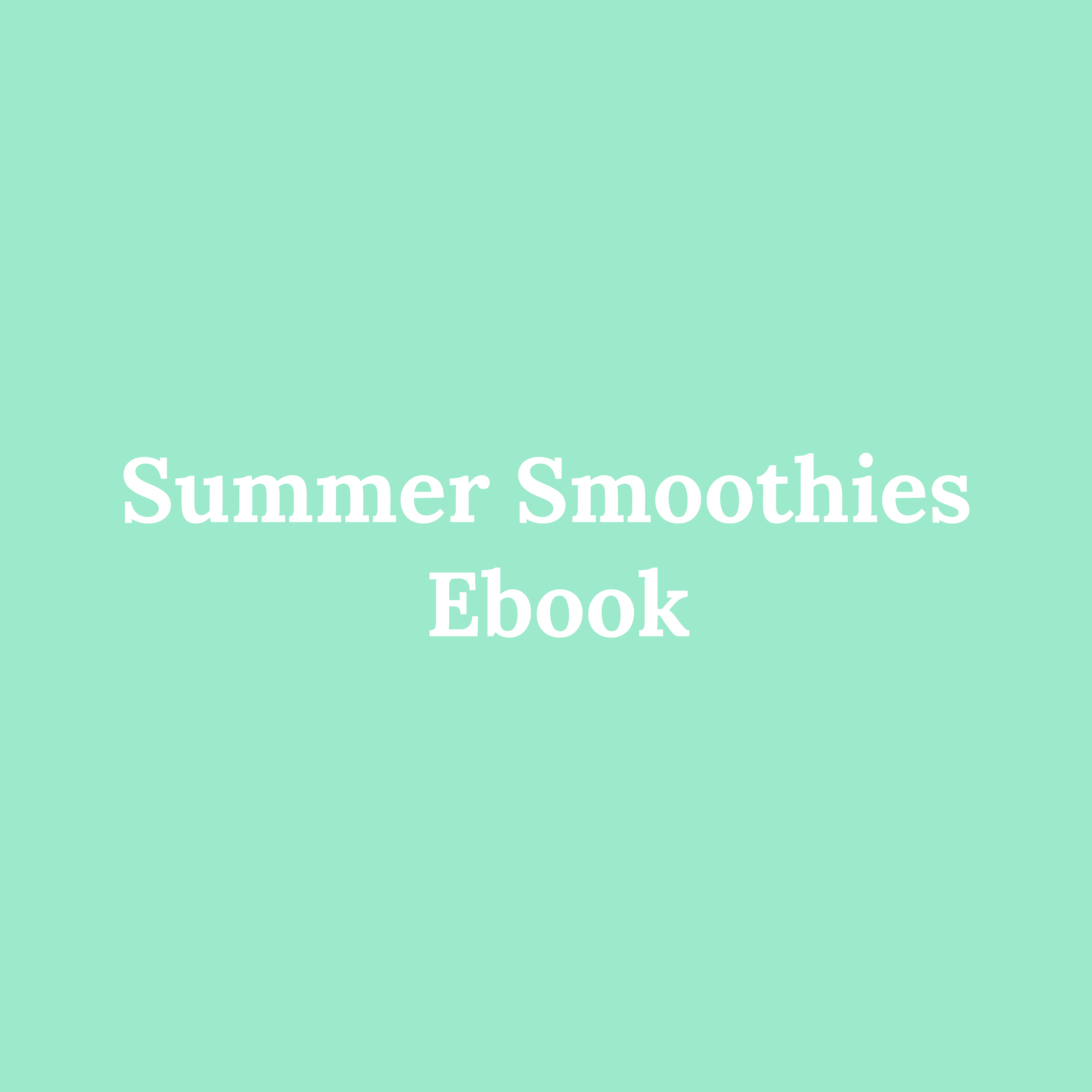 Summer Smoothie Ebook 