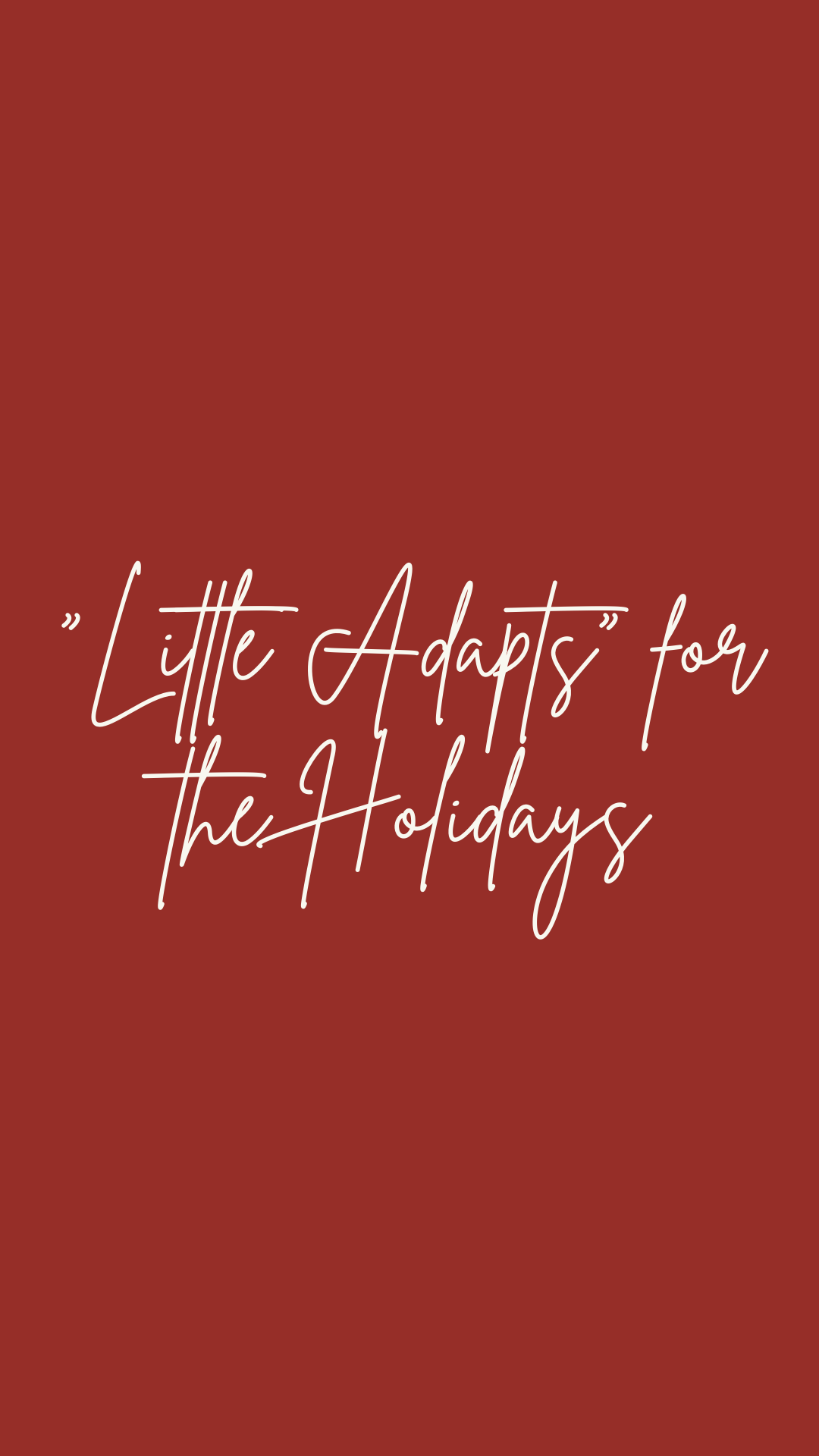 12 Days of Christmas Fitness Challenge - "Little Adapts" for the Holidays