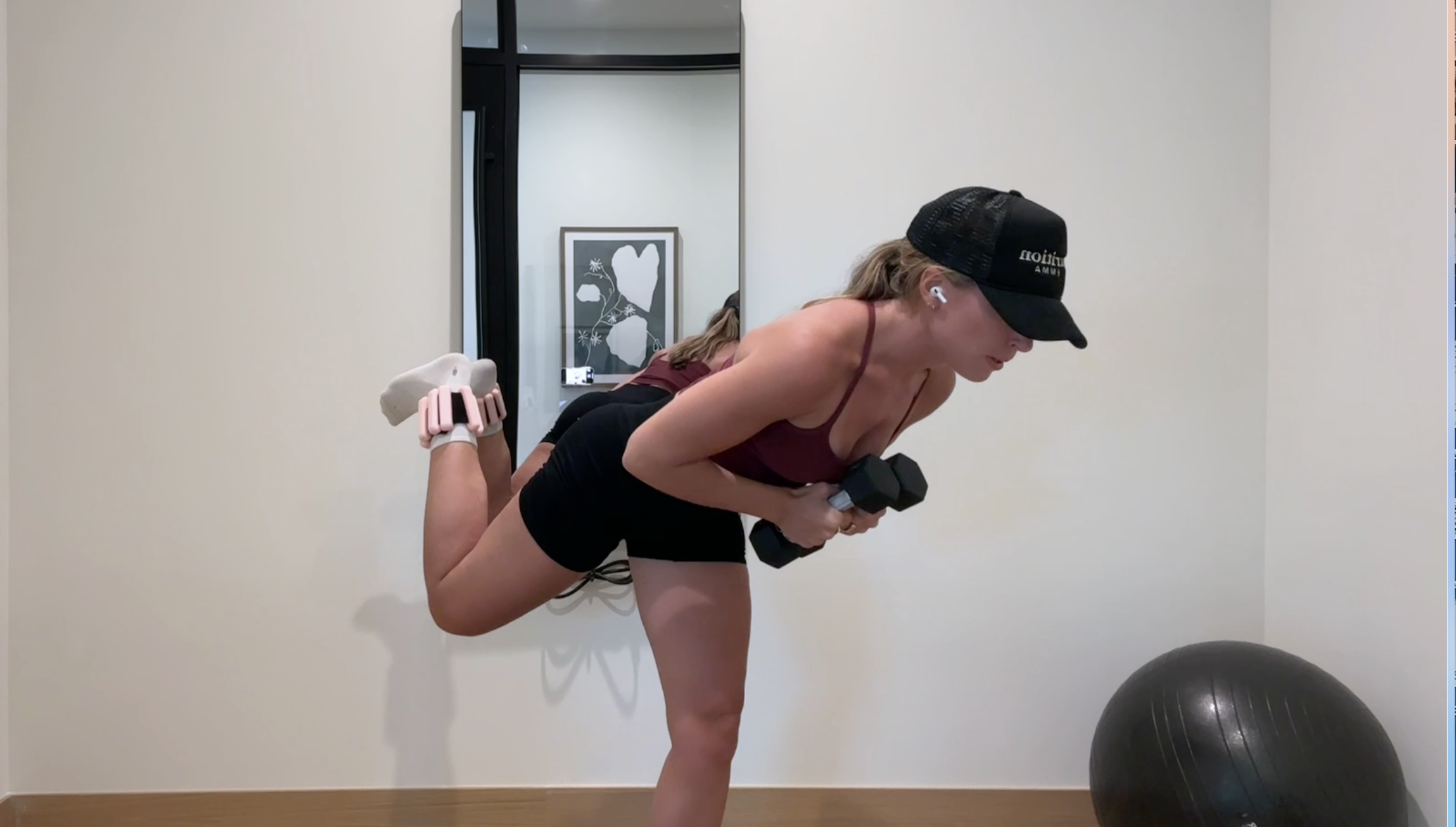 Emma Nelson- 20 Min Back + Buns - Ankle weights + optional hand weights