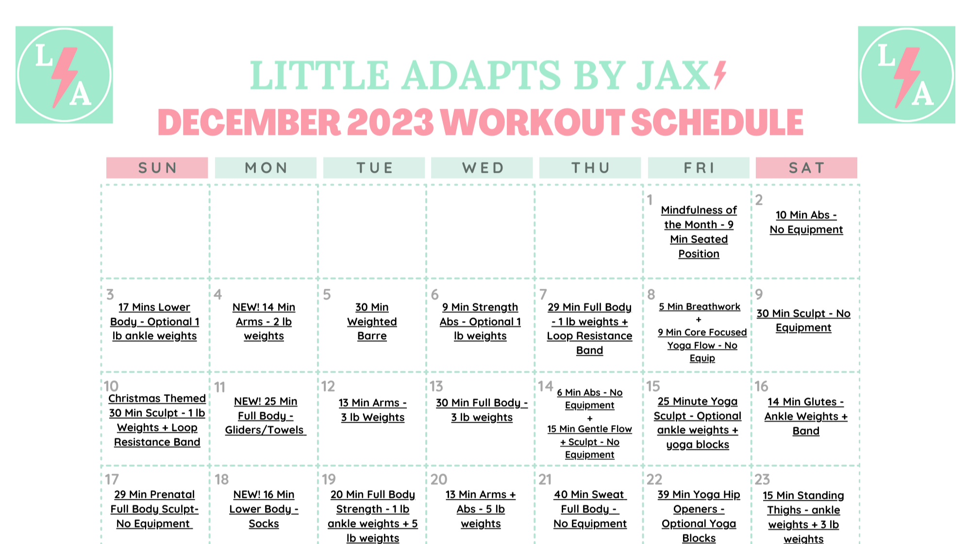 Daily Movement of the Month Little Adapts By Jax