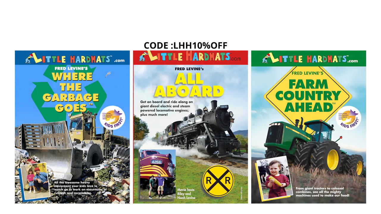 Bundle 3 videos– Farm, Garbage & Trains -10%off !