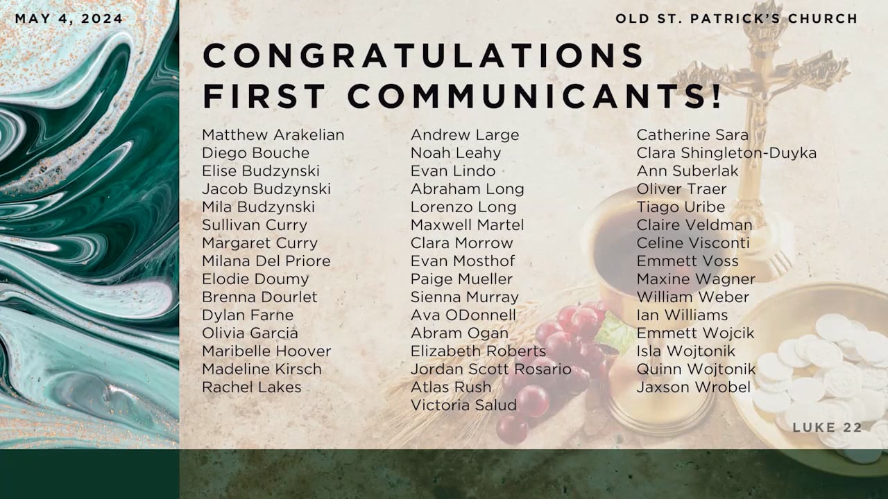 First Communion - May 4, 2024