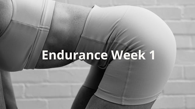 Endurance Week 1